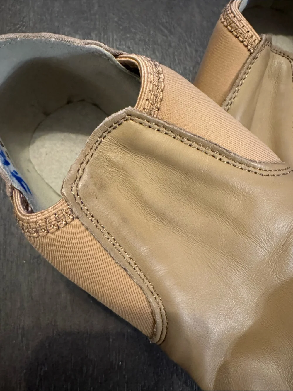 Kids Slip-On Dance Shoes in Tan